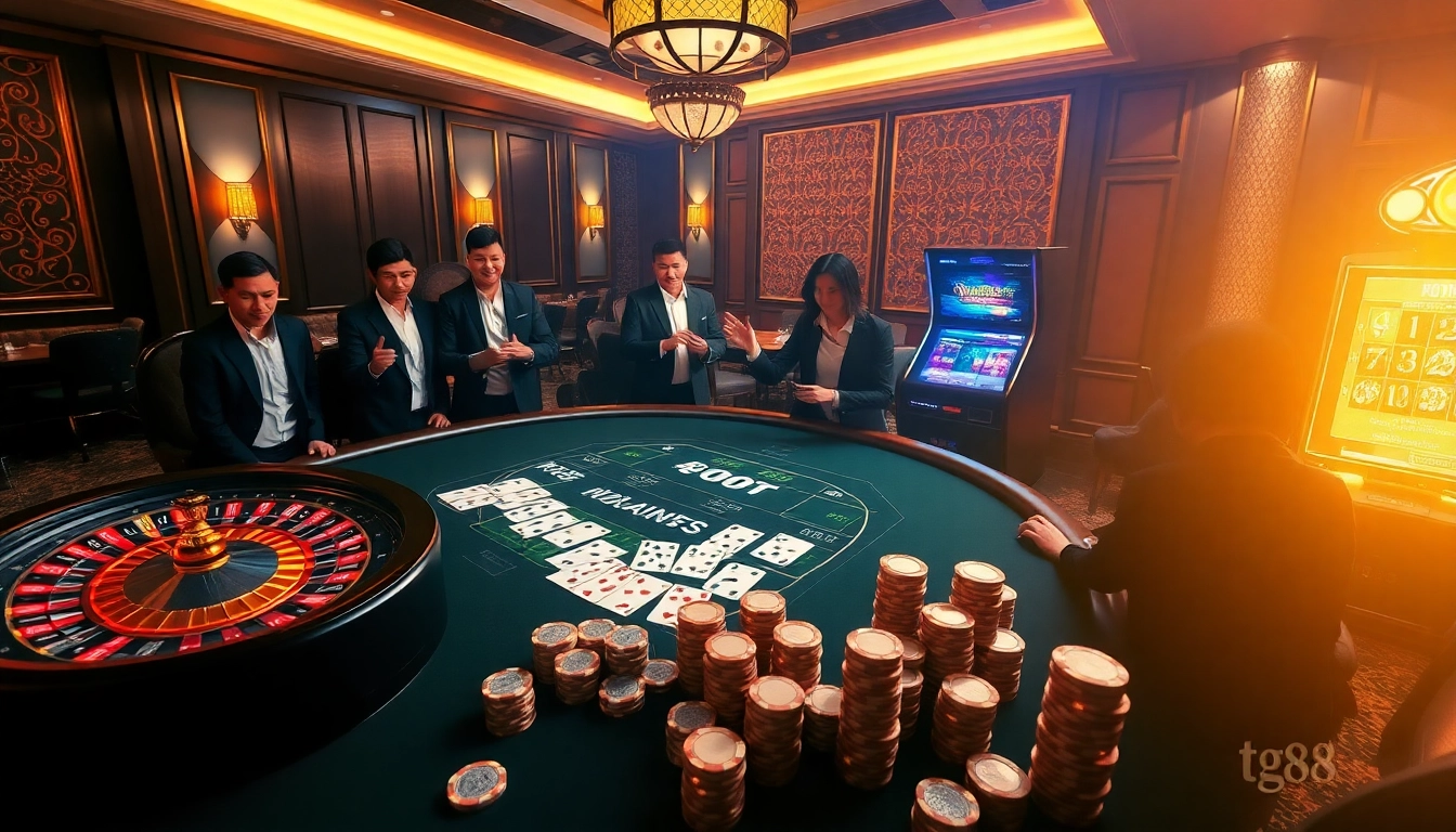 Experience the thrill of winning at tg88's immersive casino table games.